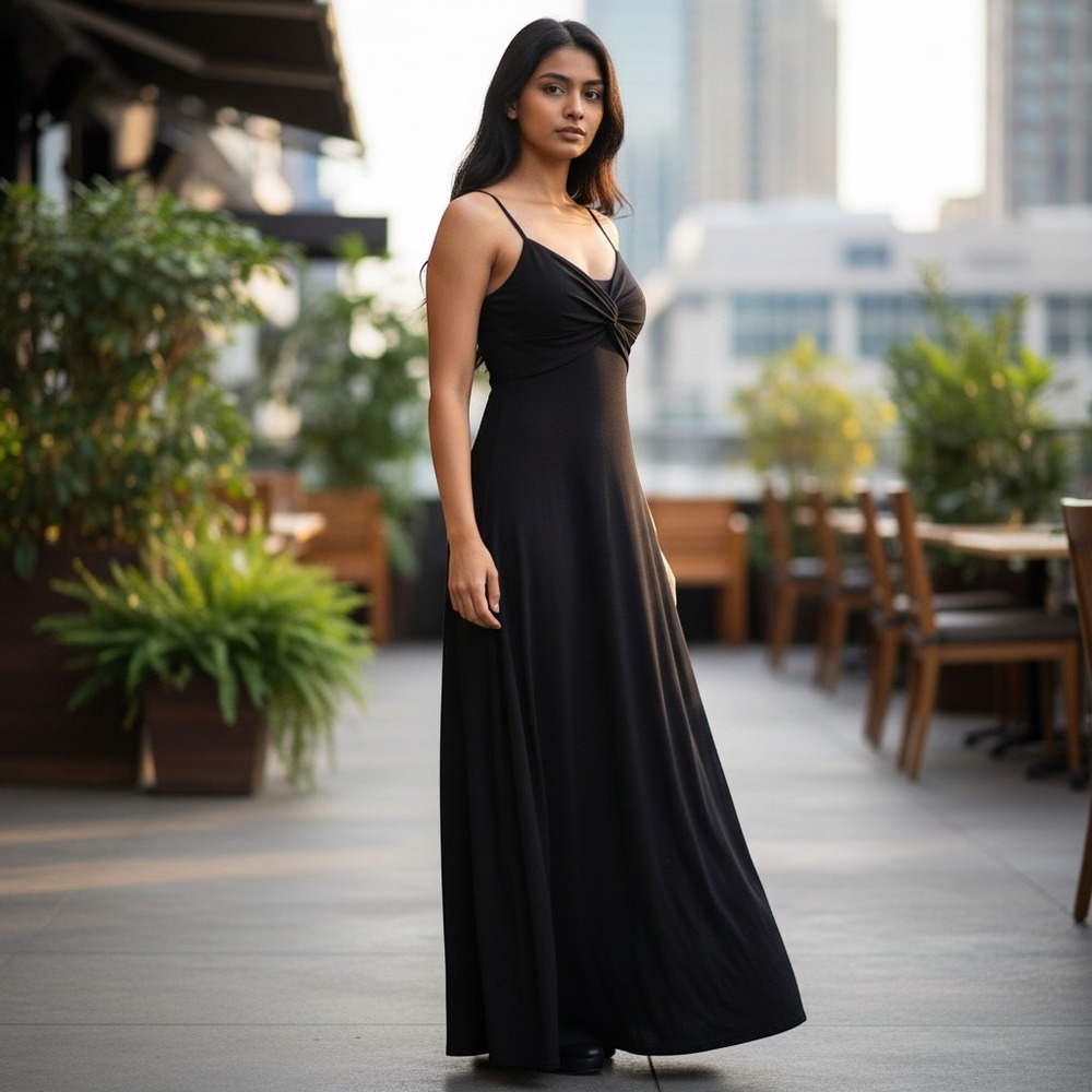 Vintage 90s Ursula of Switzerland Maxi Dress 14 Black Goth Witchy Vamp Glam FLAW